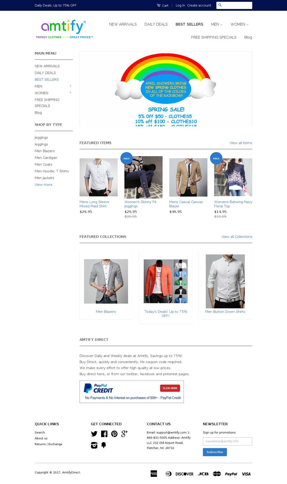 amtifyshopping.com shopify website screenshot