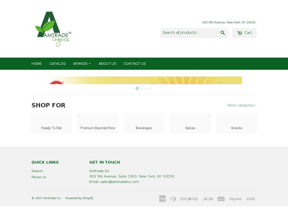 amtradeinc.com shopify website screenshot