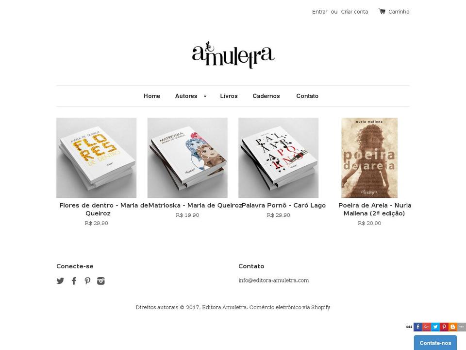 amuletra.com shopify website screenshot