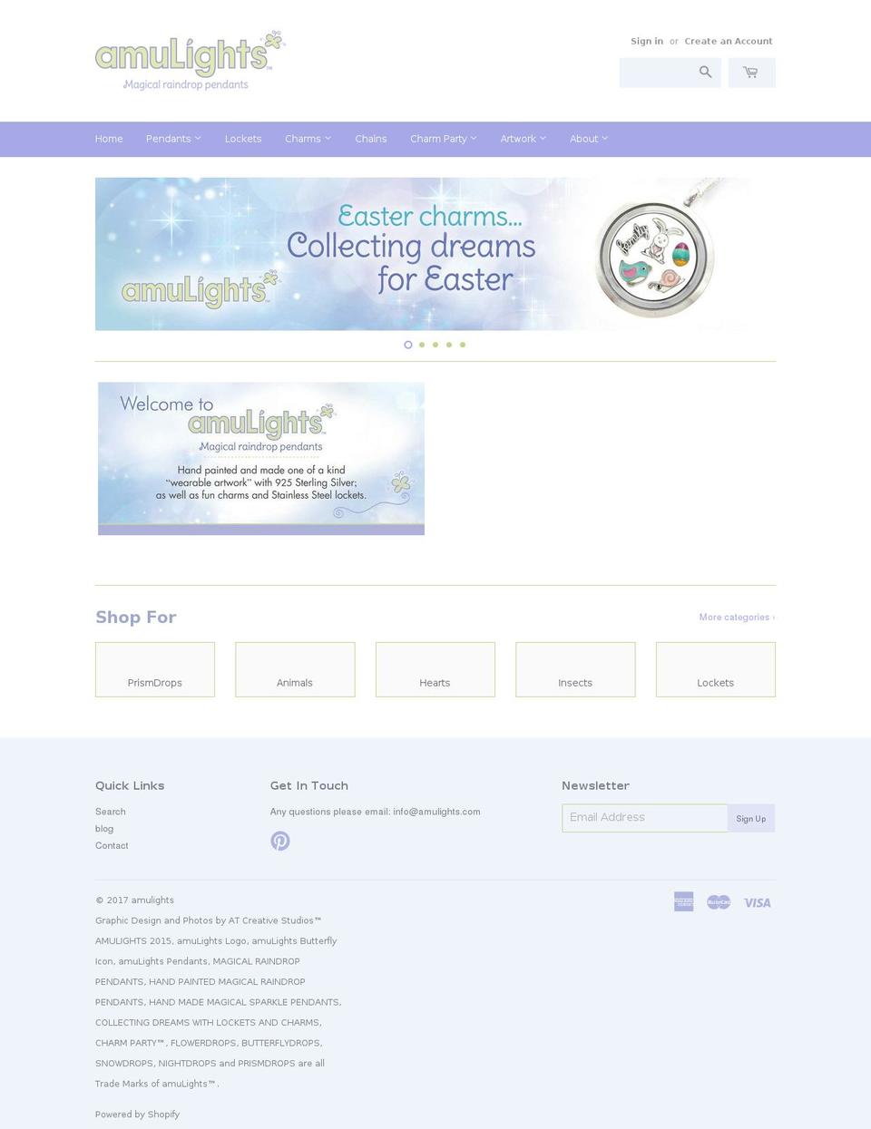 amulights.com shopify website screenshot