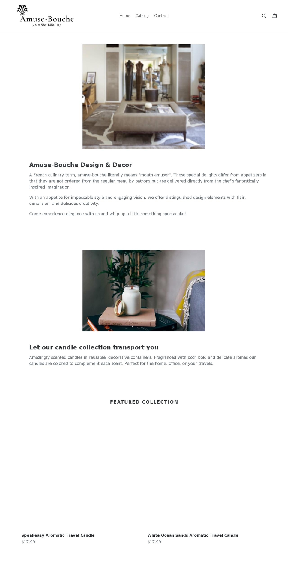 amusebouchedesign.com — Shopify storefront screenshot