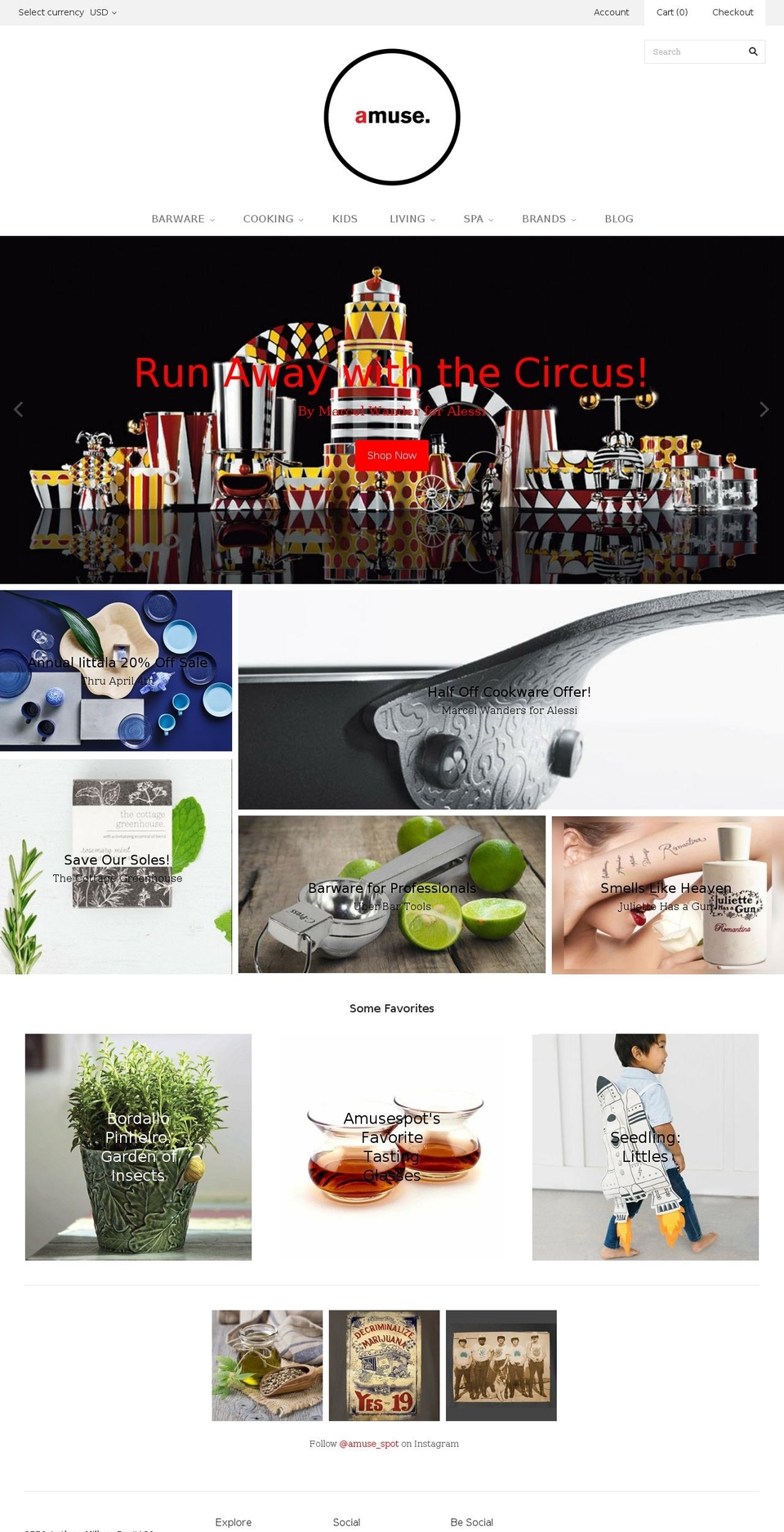 amusespot.com shopify website screenshot