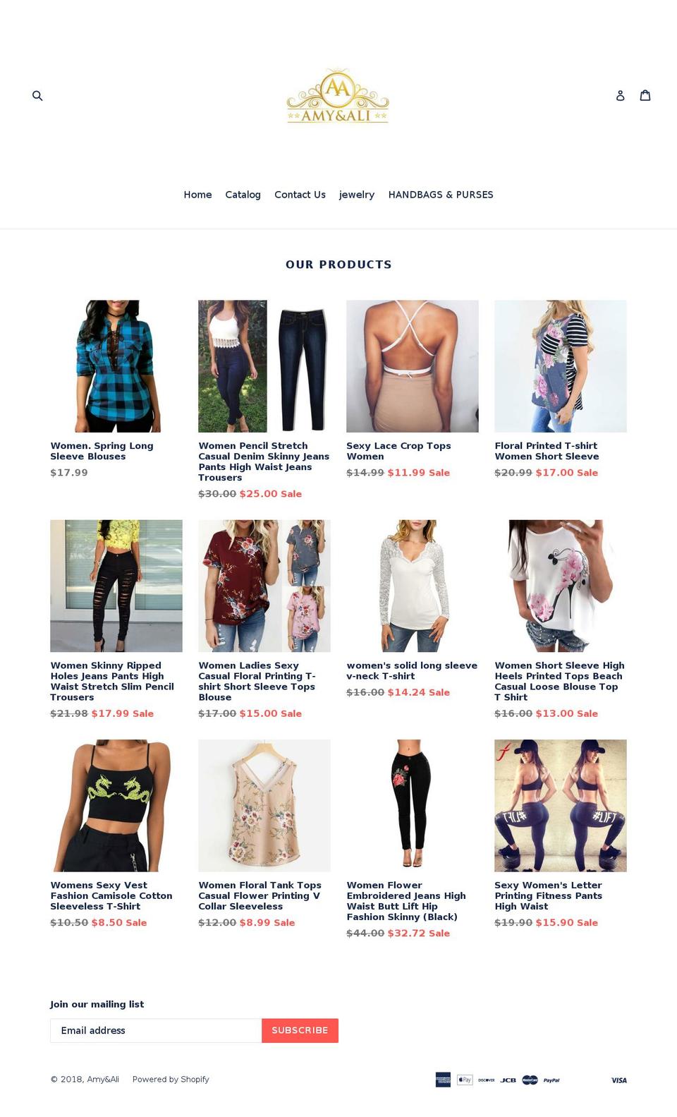 amyali.net shopify website screenshot
