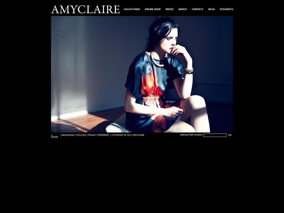 amyclaire.com shopify website screenshot
