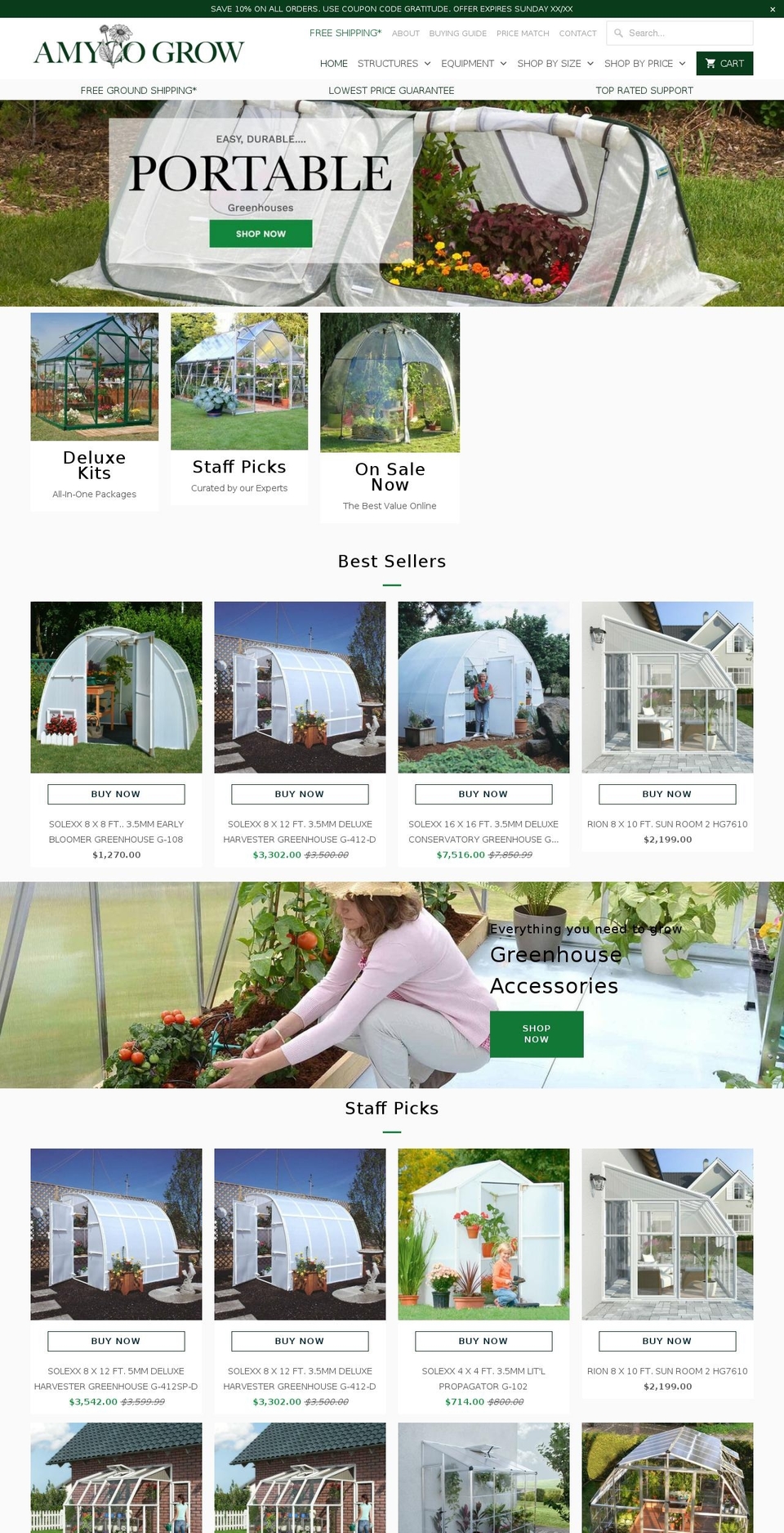 amycogrow.com — Shopify storefront screenshot
