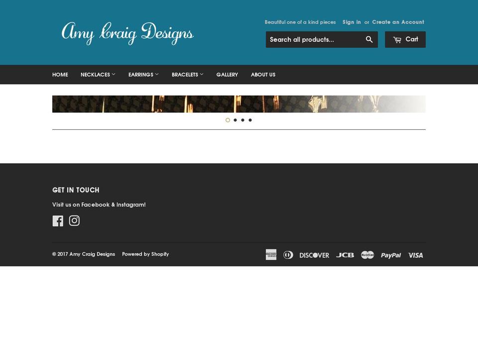 amycraigdesigns.com shopify website screenshot