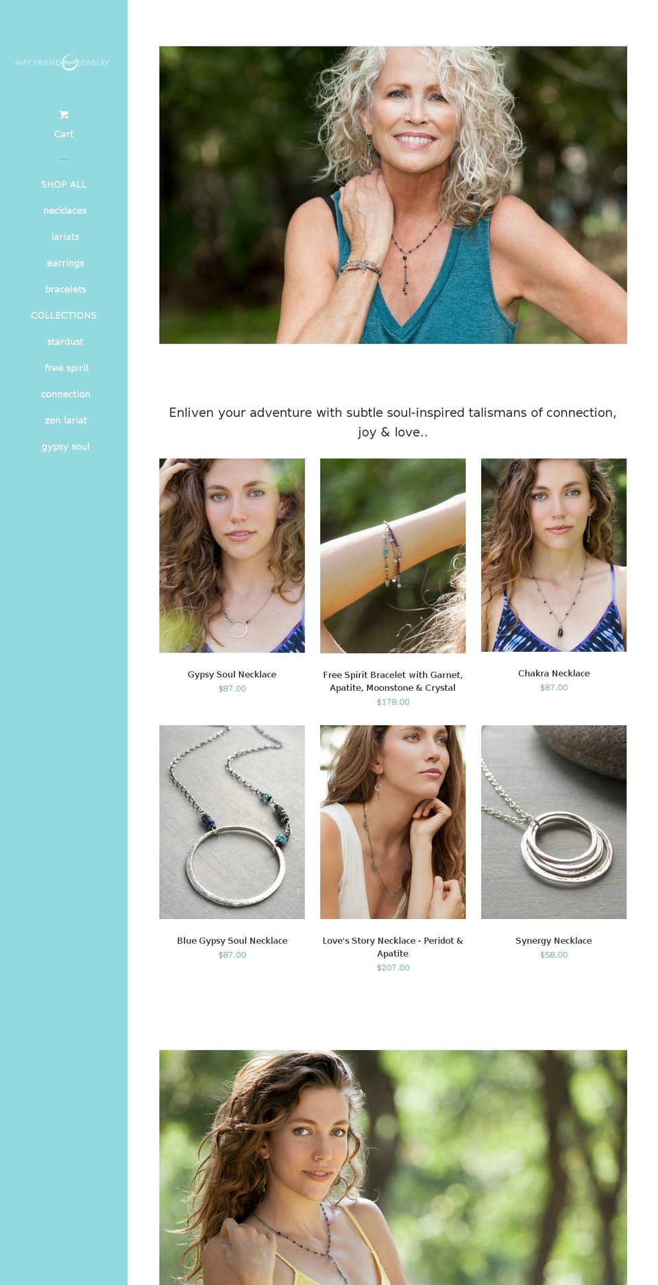 amyfriendjewelry.com shopify website screenshot