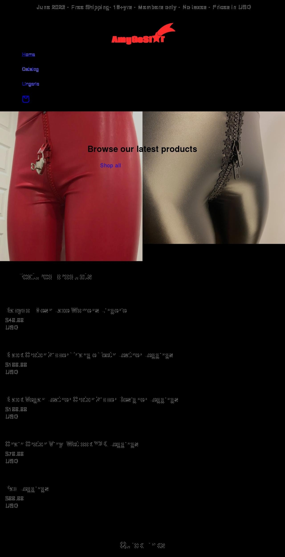 amygostar.com — Shopify storefront screenshot