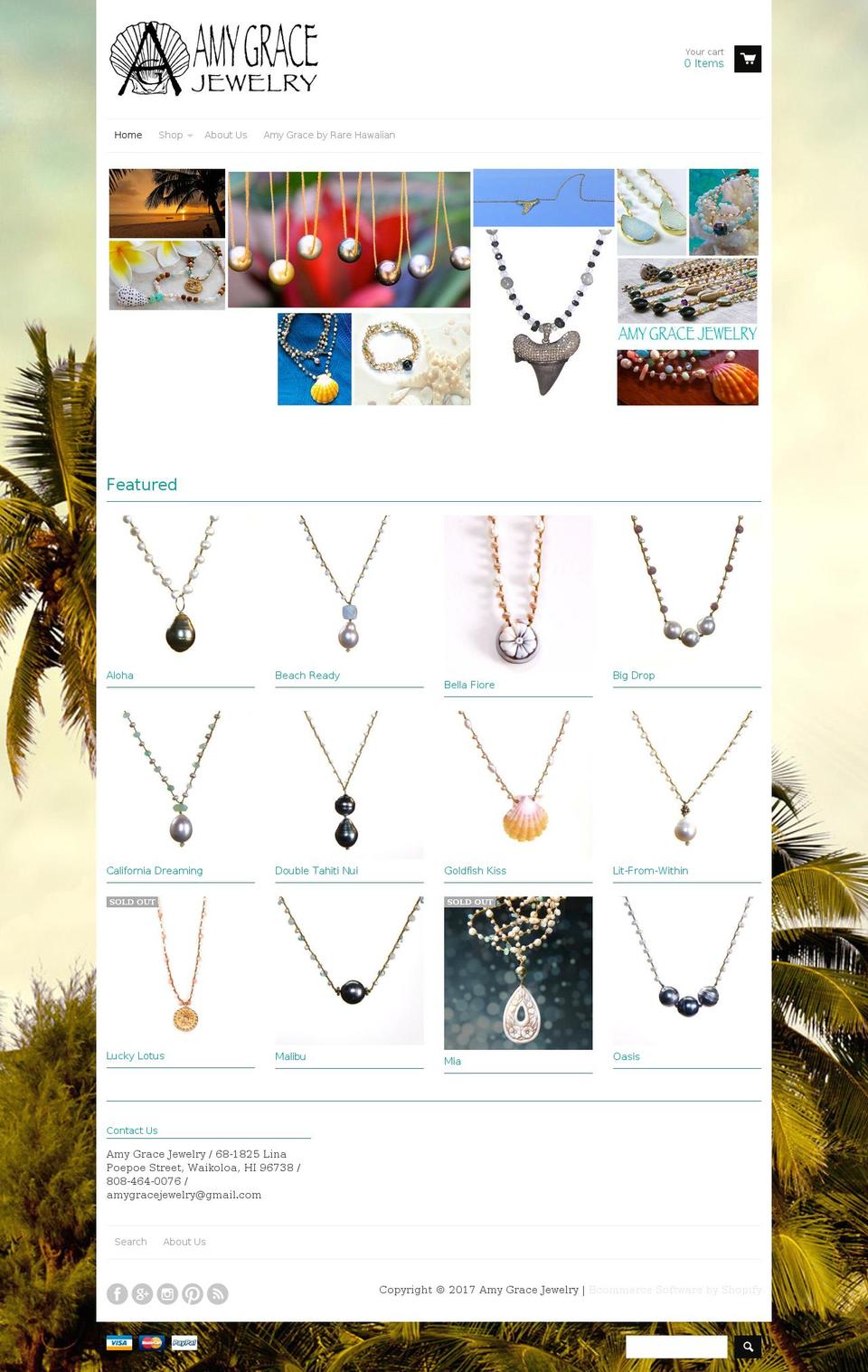 amygracejewelry.net shopify website screenshot