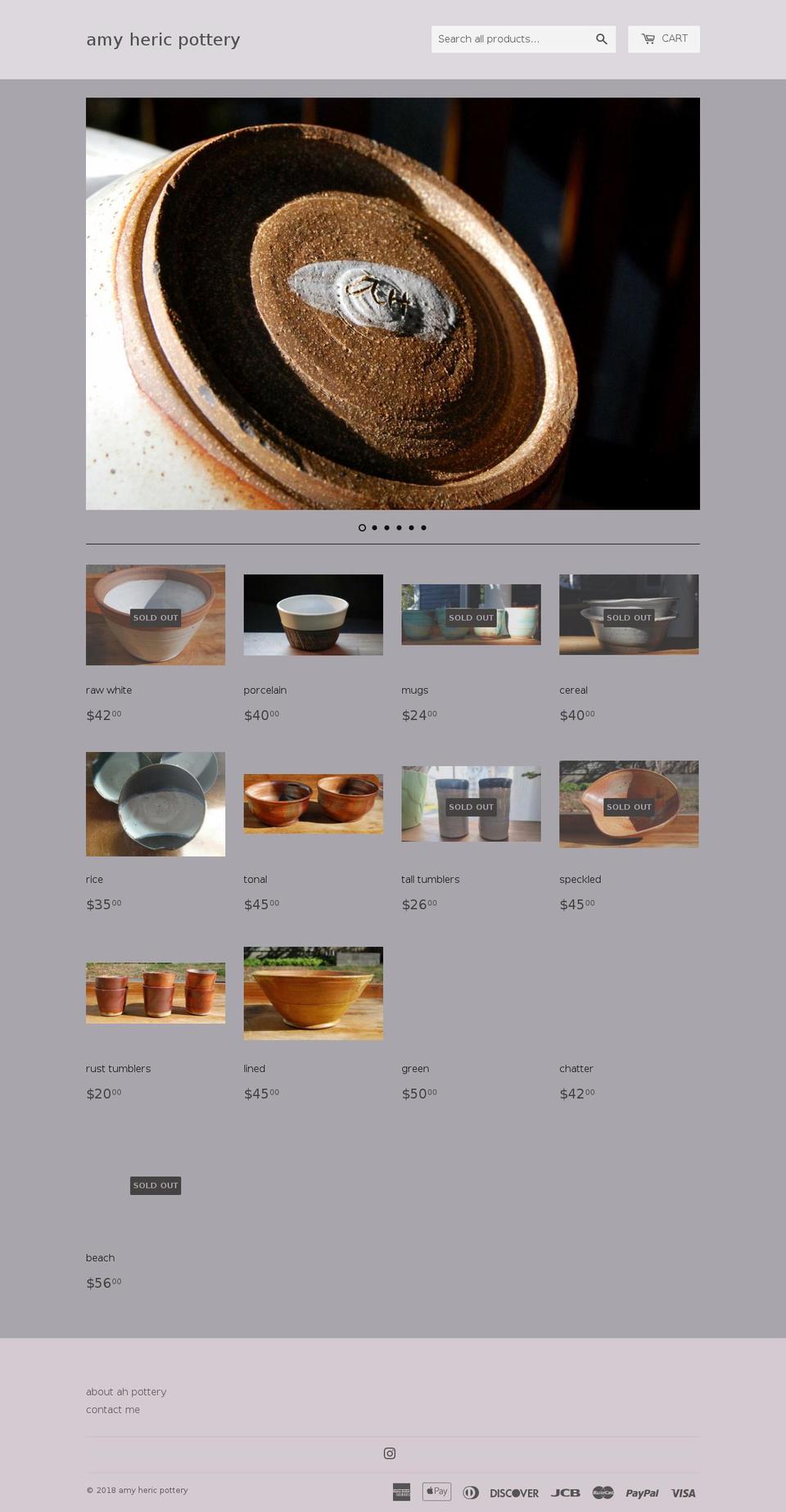 amyheric.com — Shopify storefront screenshot