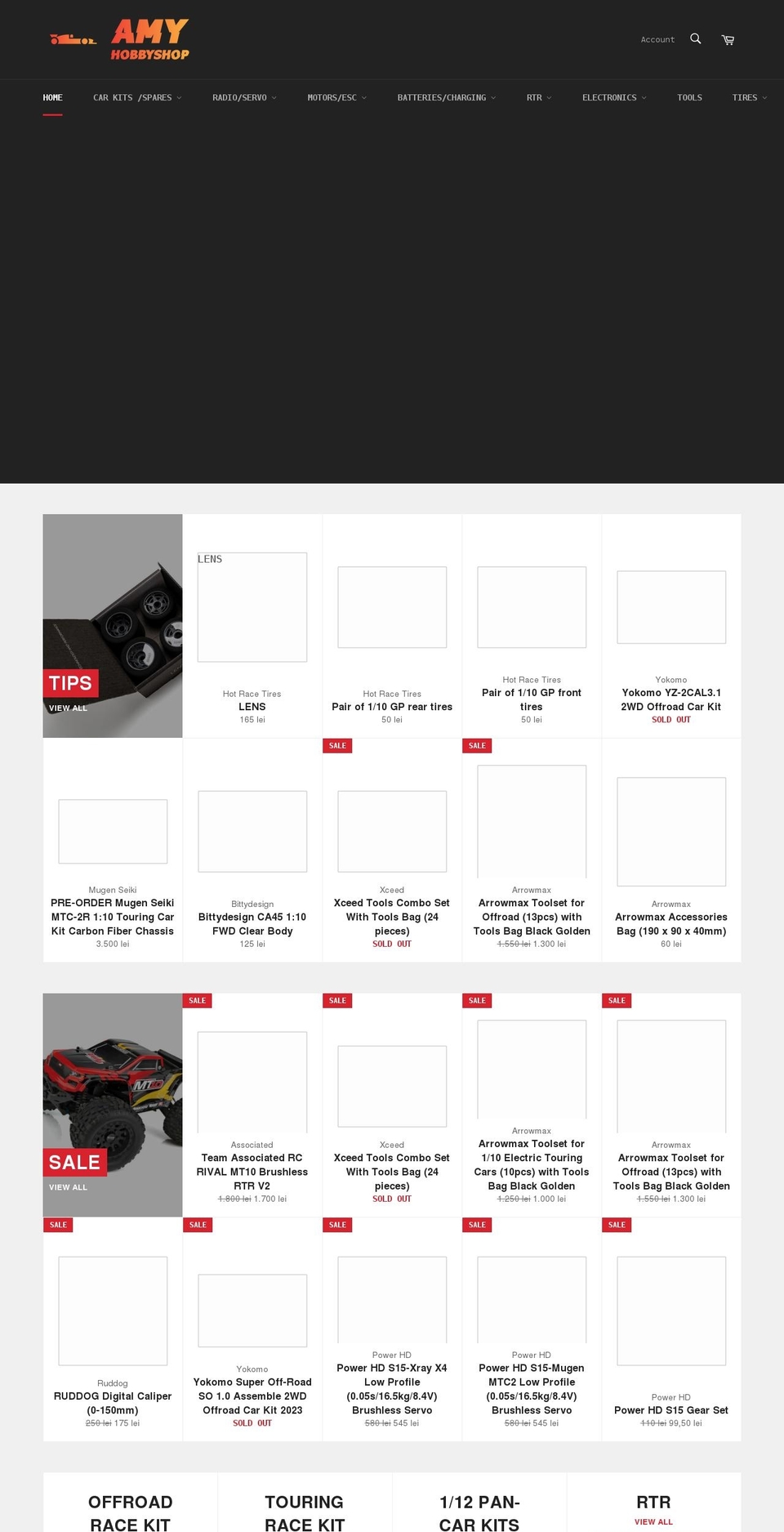 amyhobbyshop.com shopify website screenshot