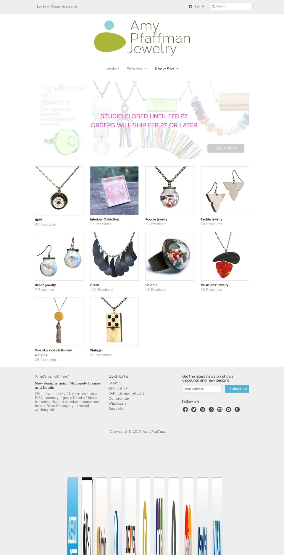 amyjewelry.com shopify website screenshot
