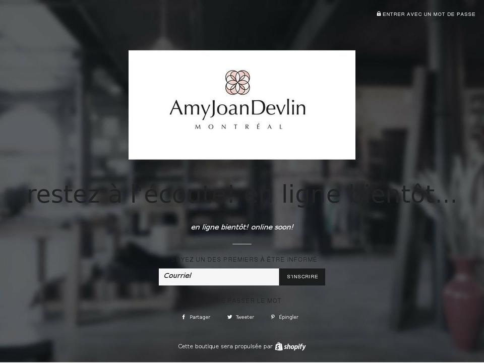 amyjoandevlin.com shopify website screenshot