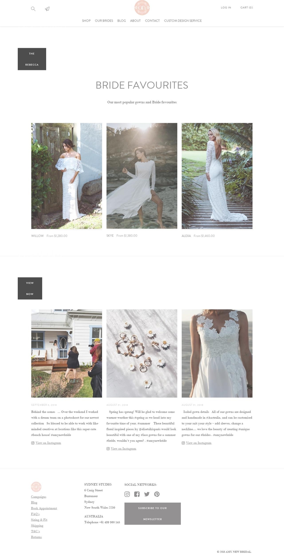 amynew.com — Shopify storefront screenshot