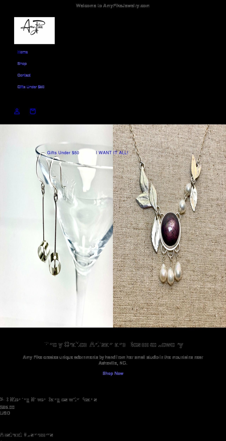 amypikejewelry.com shopify website screenshot