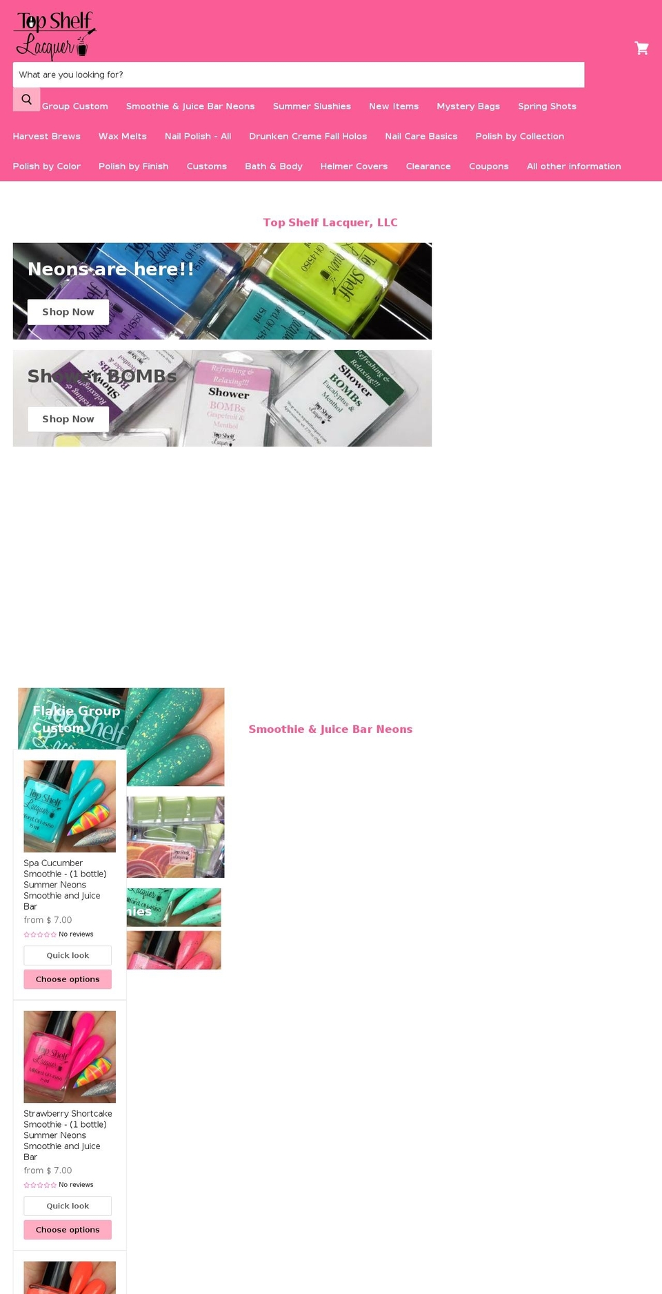 amyslacquer.com — Shopify storefront screenshot