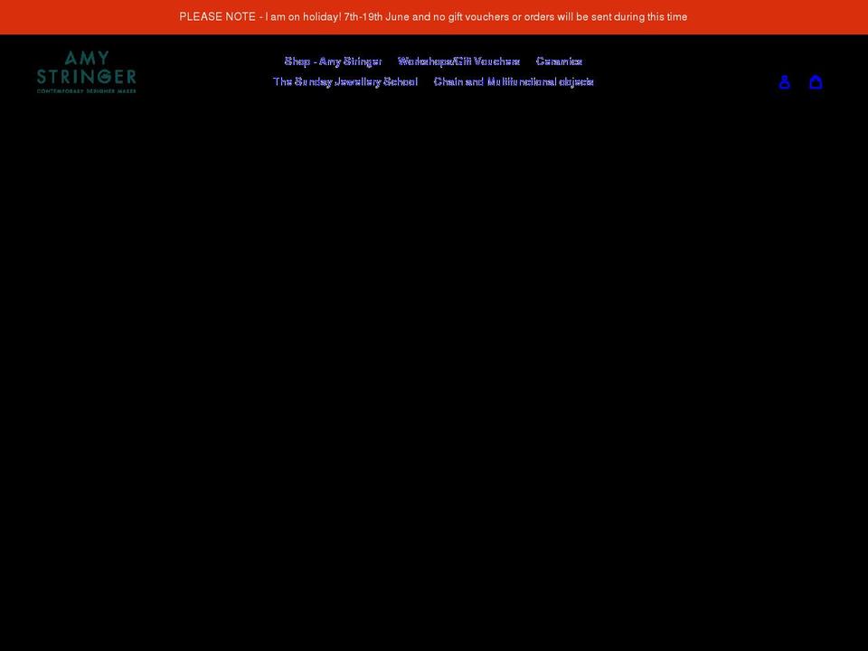 amystringer.com shopify website screenshot