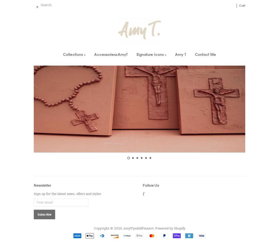 amytyndell.com shopify website screenshot