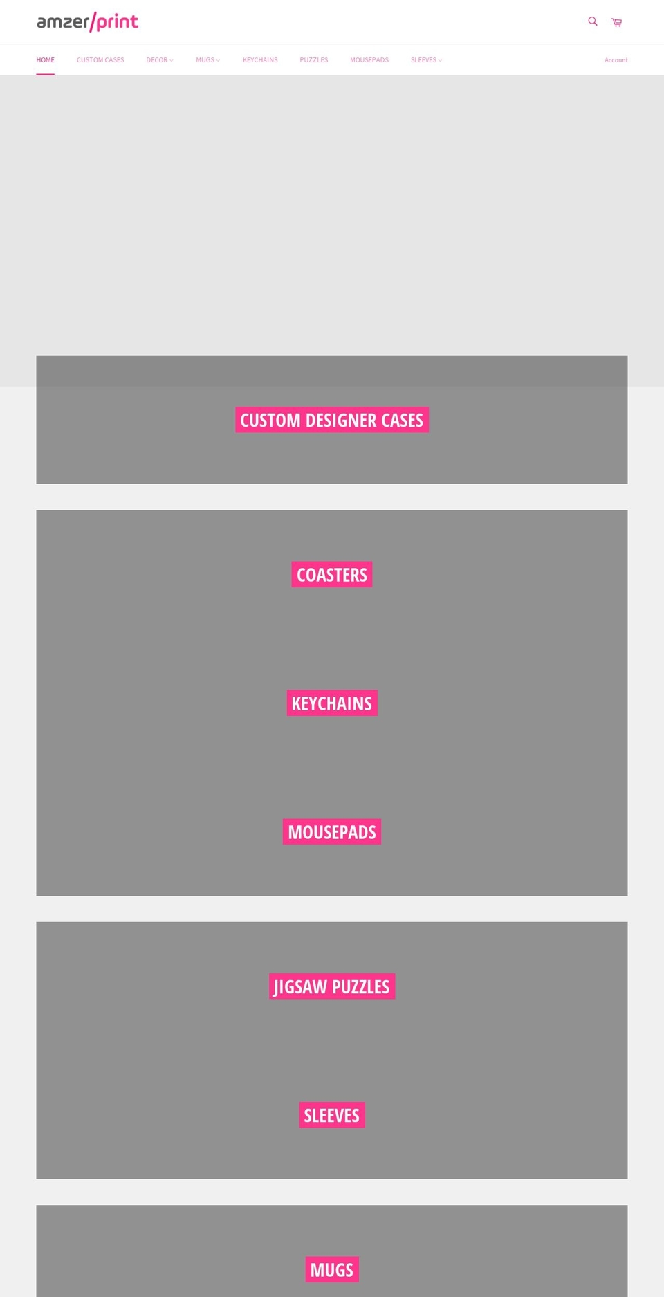 amzerprint.com — Shopify storefront screenshot