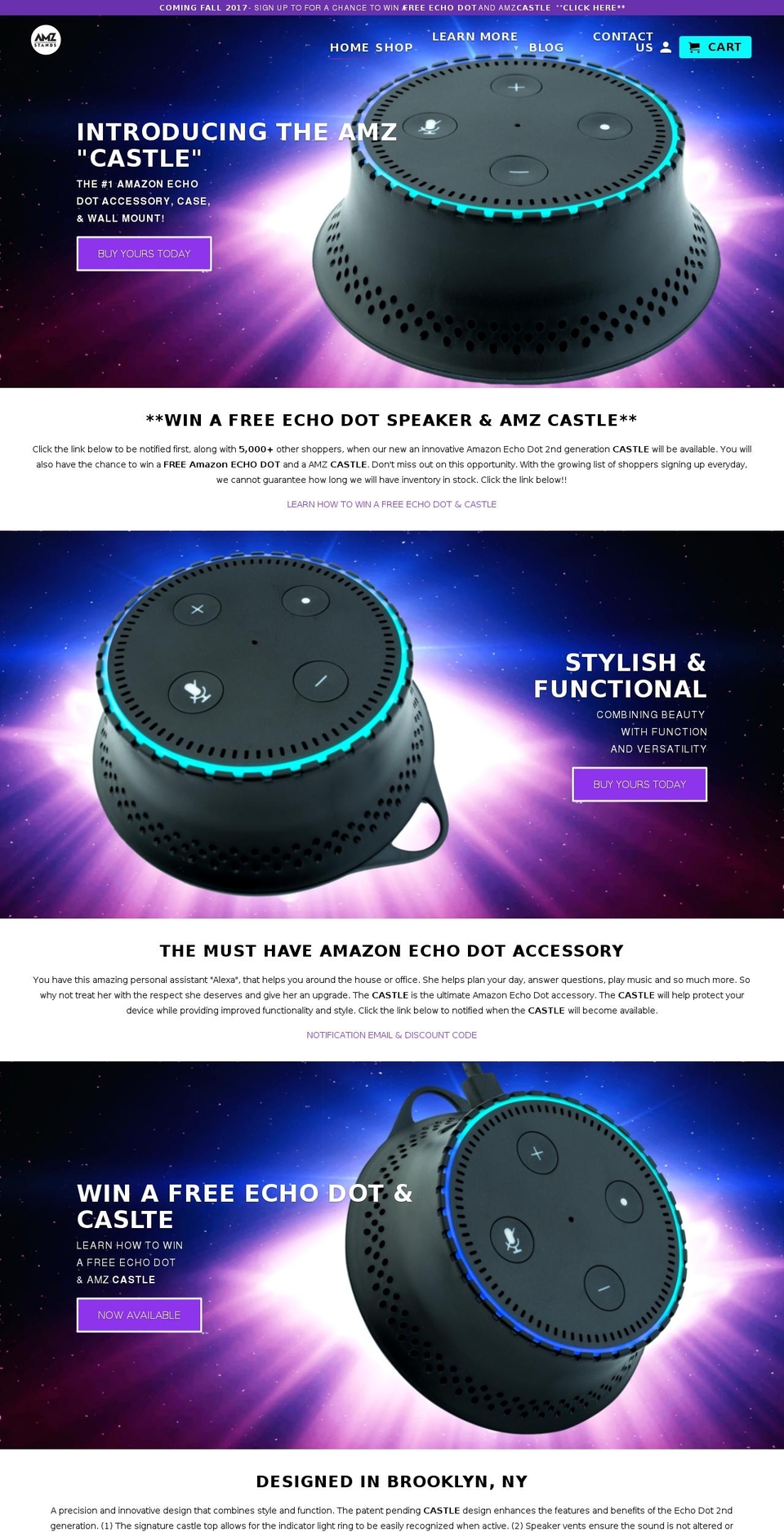 amzstands.com — Shopify storefront screenshot