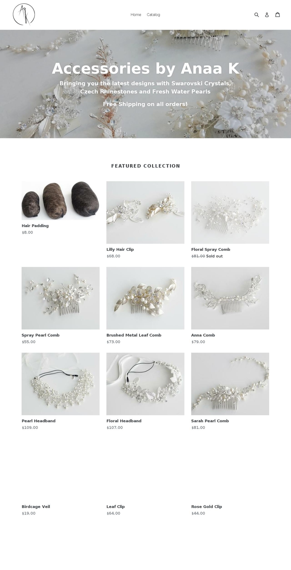 anaa-k.com — Shopify storefront screenshot