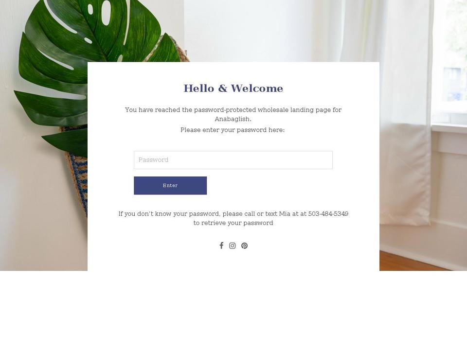anabaglishwholesale.com shopify website screenshot