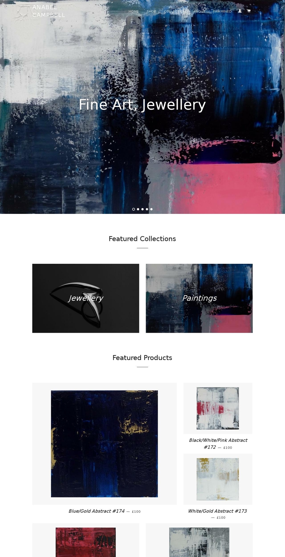 anabelcampbell.com — Shopify storefront screenshot