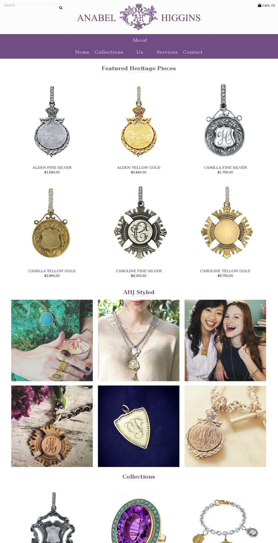 anabelhiggins.com — Shopify storefront screenshot