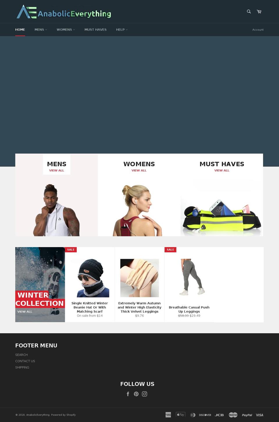 anaboliceverything.com — Shopify storefront screenshot