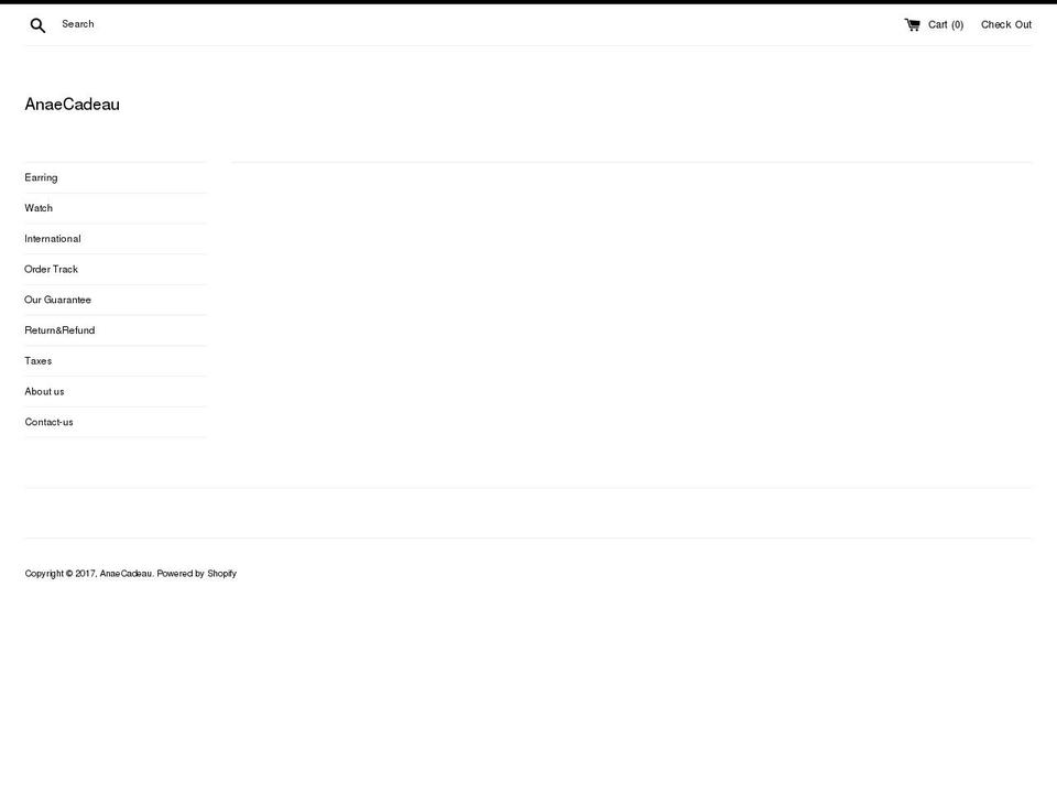 anaecadeau.com shopify website screenshot