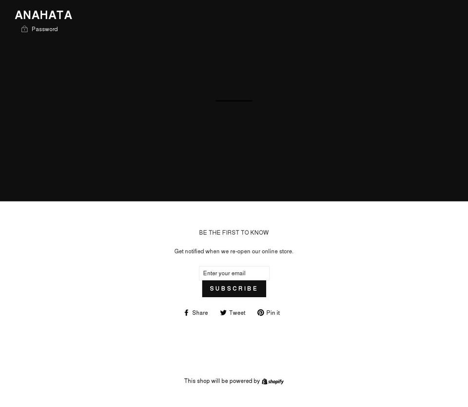 anahata.rocks shopify website screenshot