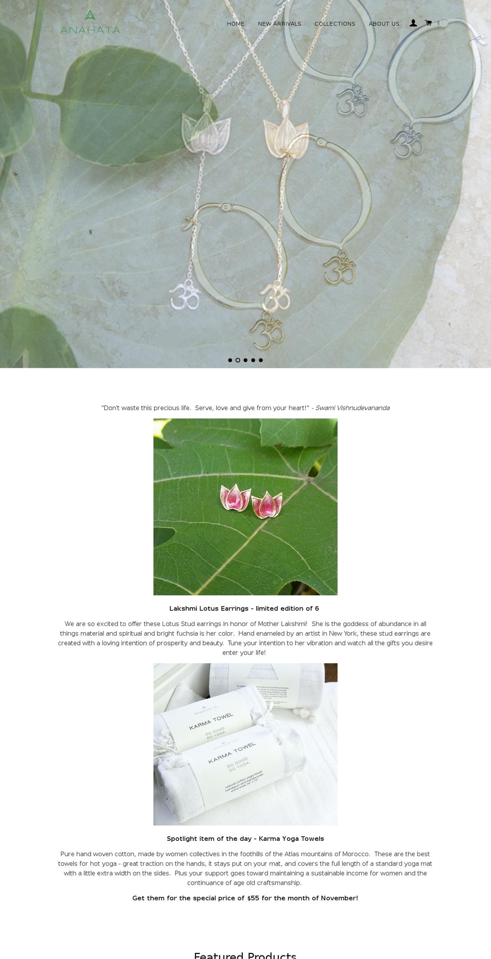 anahathapath.com shopify website screenshot