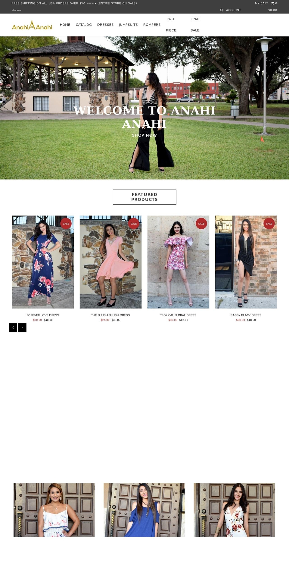 anahianahi.com — Shopify storefront screenshot