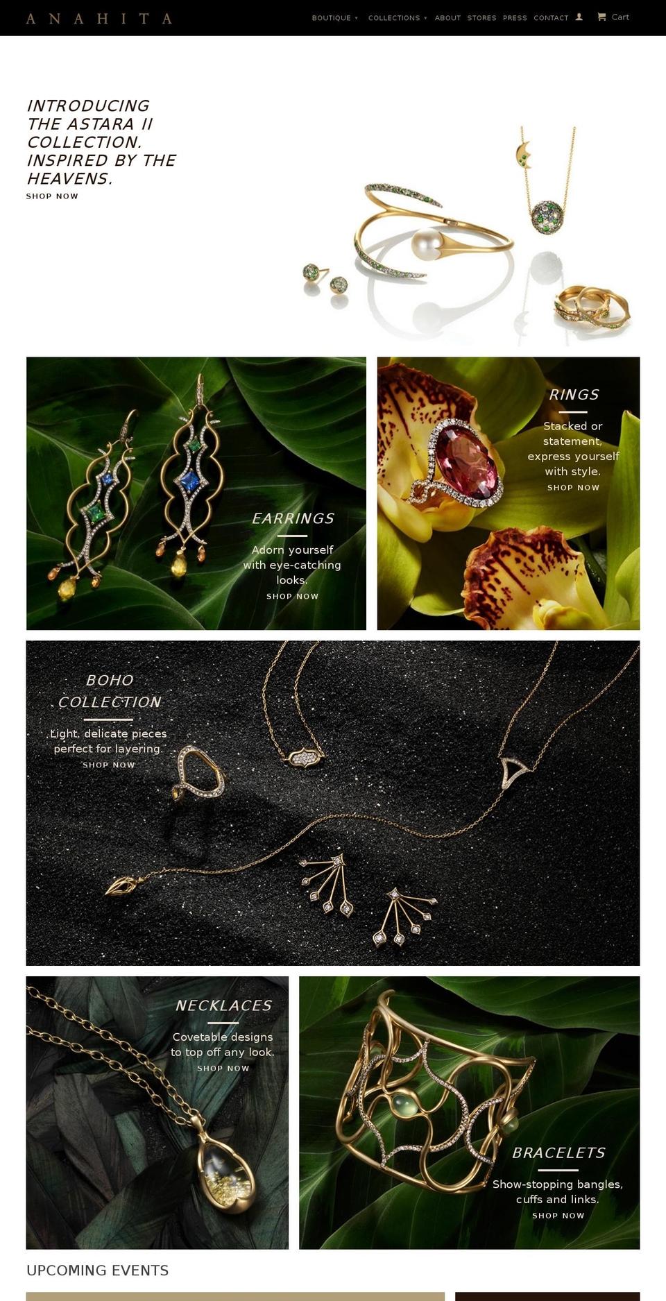 anahitajewelry.com shopify website screenshot