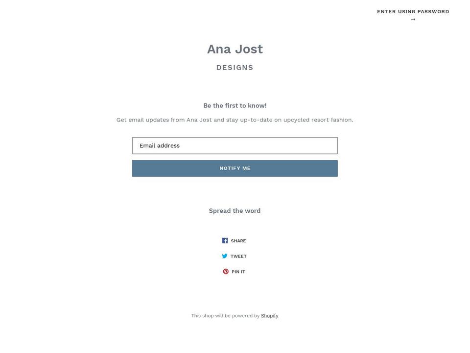 anajost.com — Shopify storefront screenshot