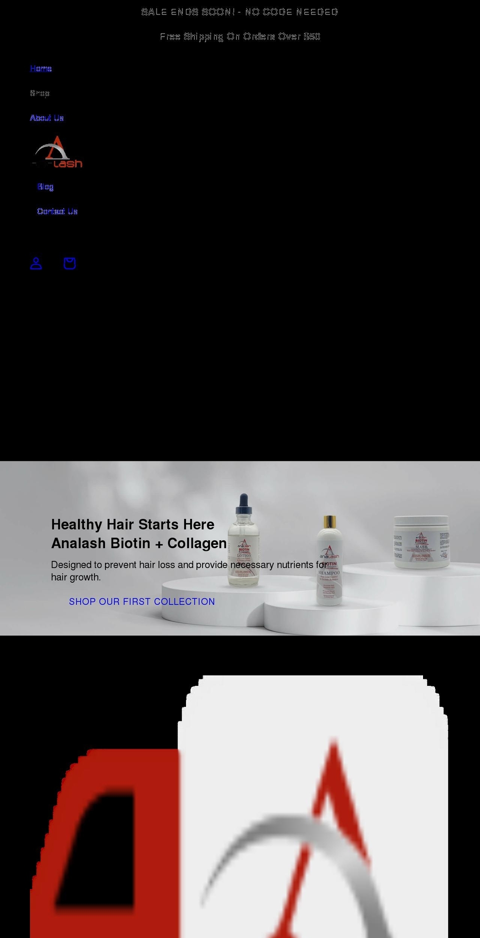 analash.com shopify website screenshot