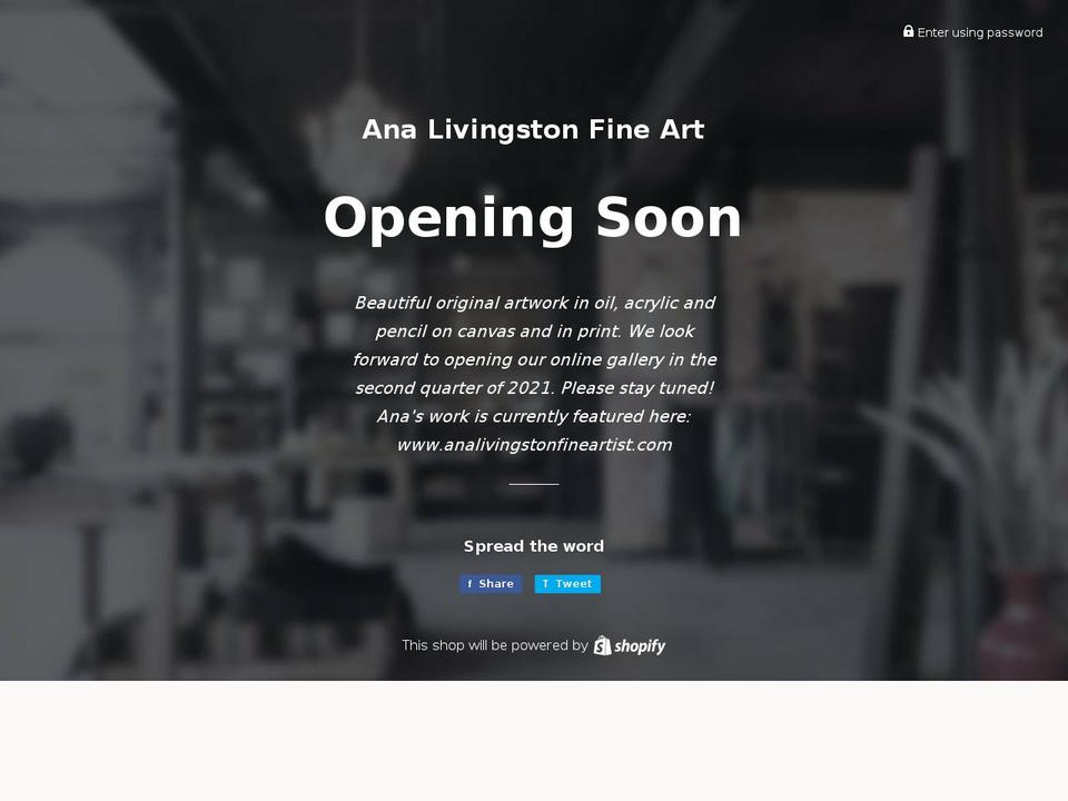 analivingstonfineart.com — Shopify storefront screenshot