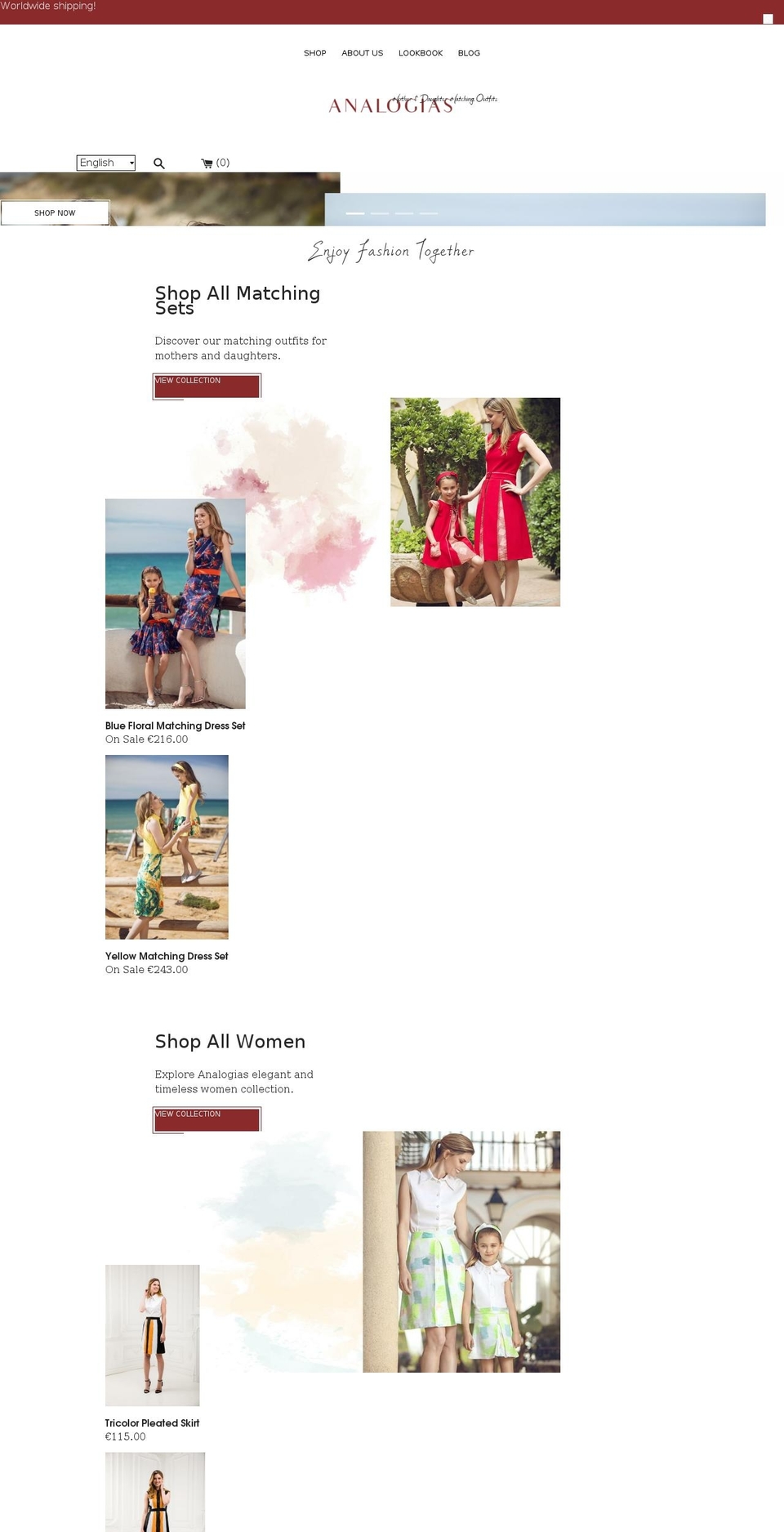 analogiascouture.com — Shopify storefront screenshot