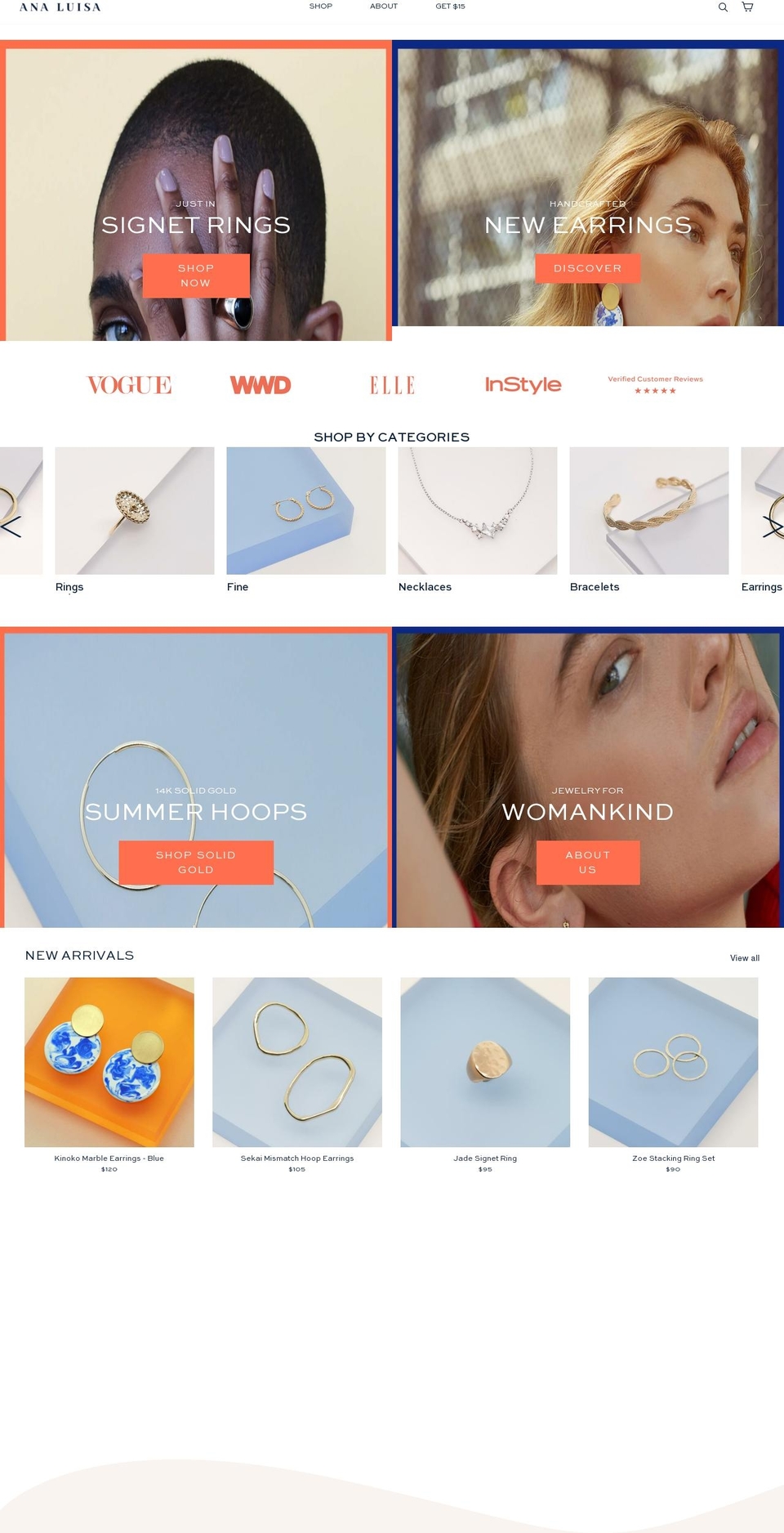 analuisa.com shopify website screenshot