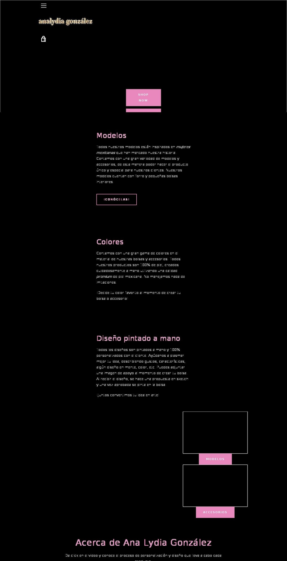 analydiagonzalez.mx shopify website screenshot