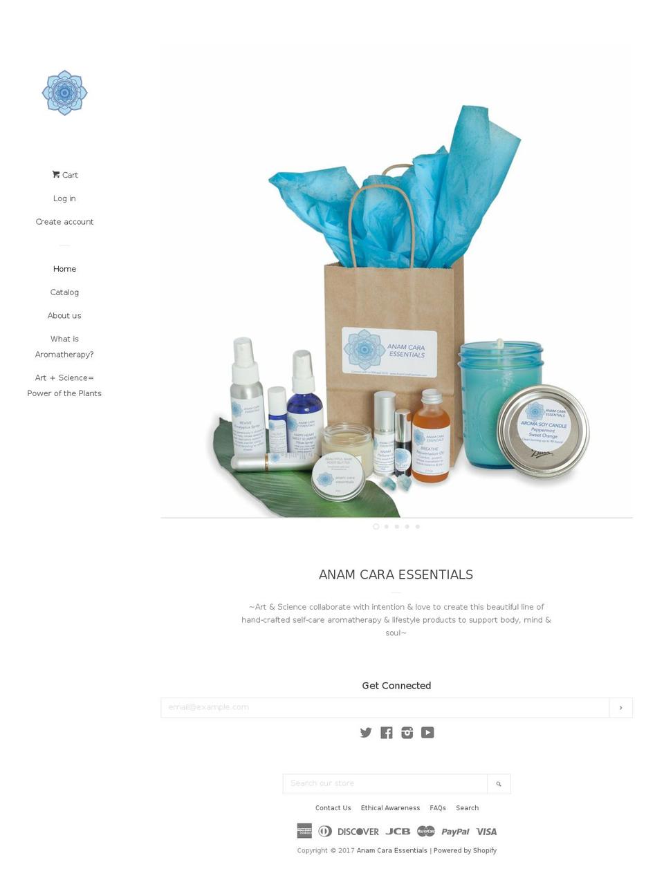 anamcaraessentials.com shopify website screenshot