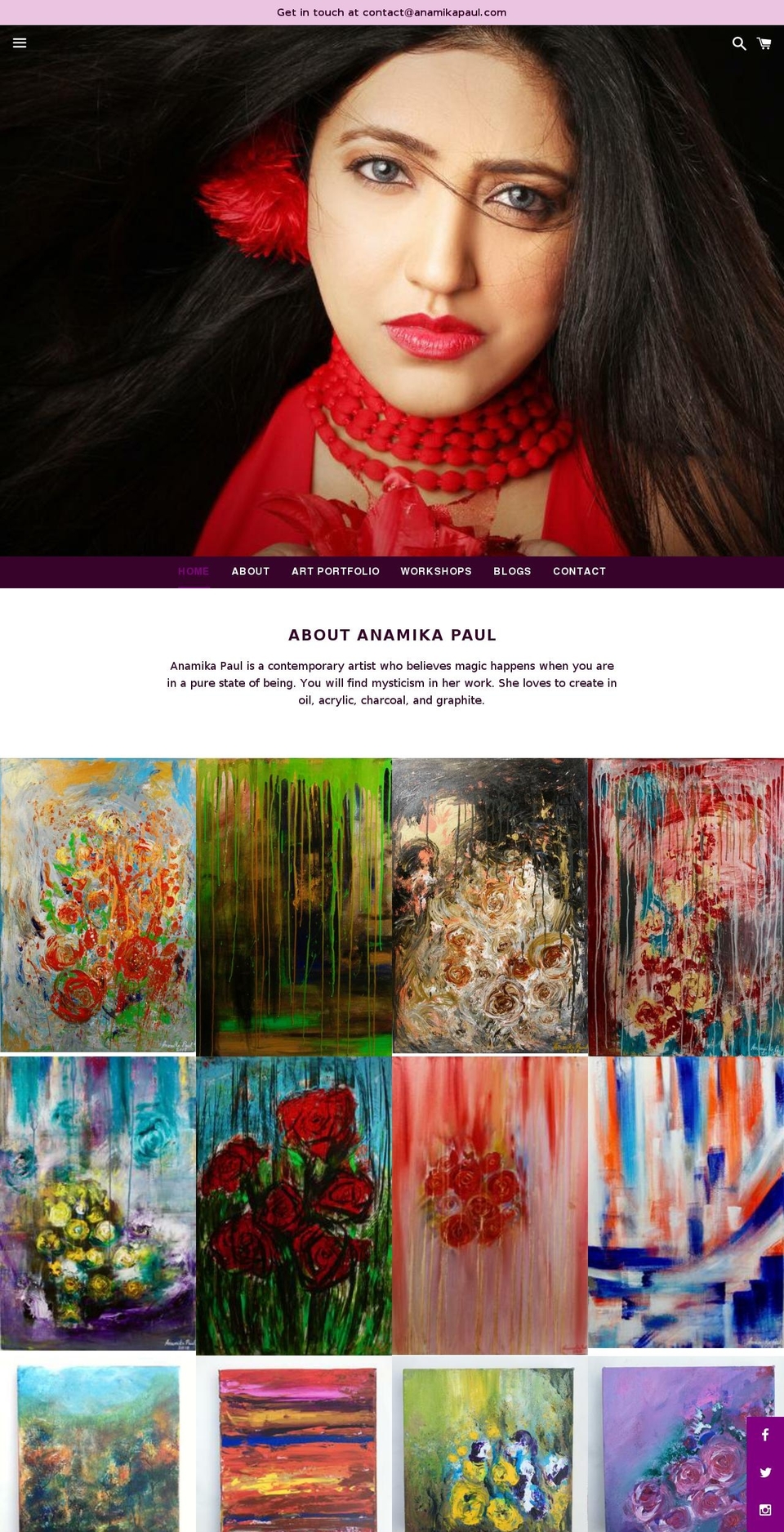 anamikapaul.com — Shopify storefront screenshot