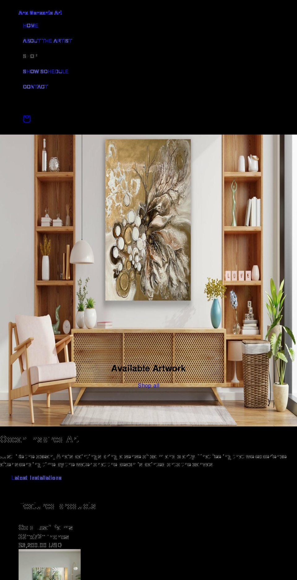 anamonsanto.com shopify website screenshot