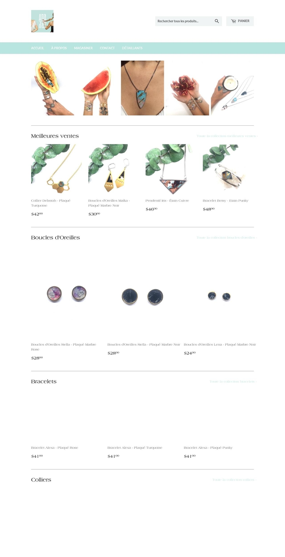 ananjayjewelry.com — Shopify storefront screenshot
