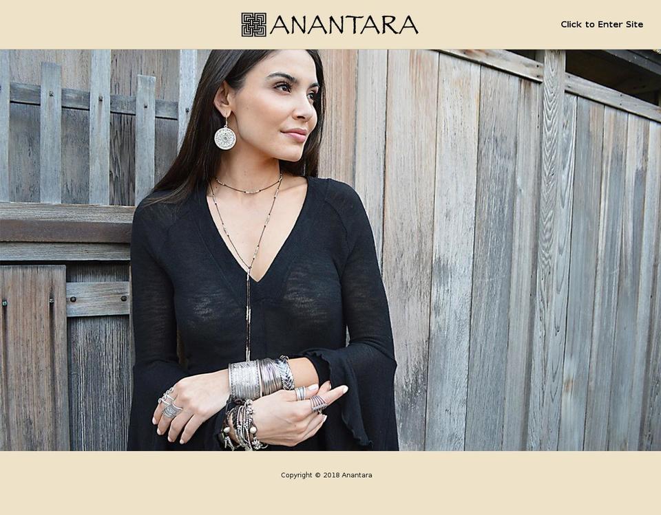 anantarajewelry.com shopify website screenshot