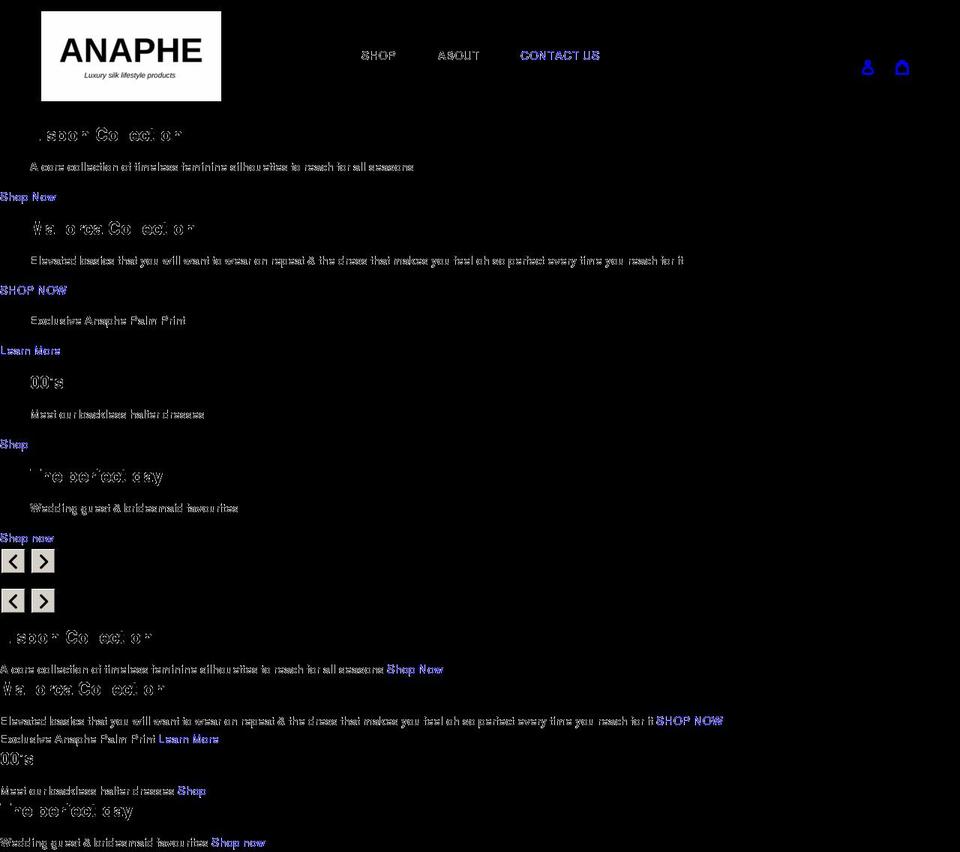 anaphe.com shopify website screenshot