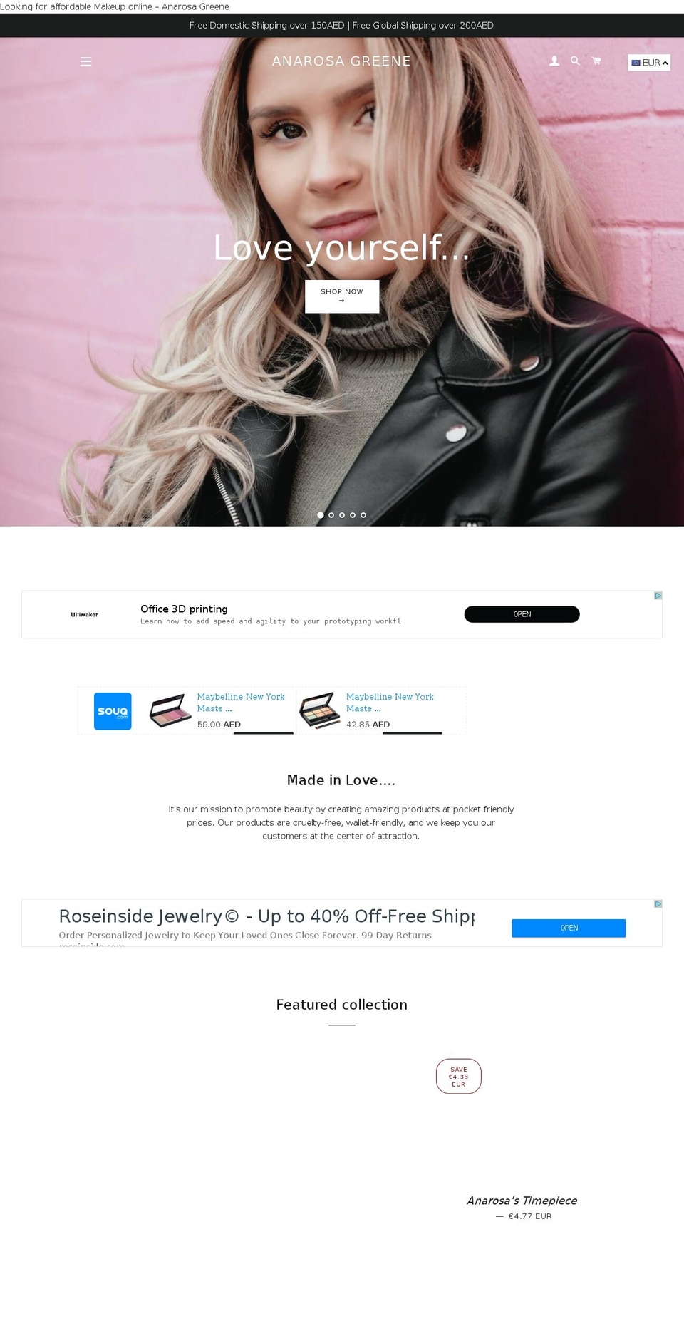 anarosa-greene.com — Shopify store on .com