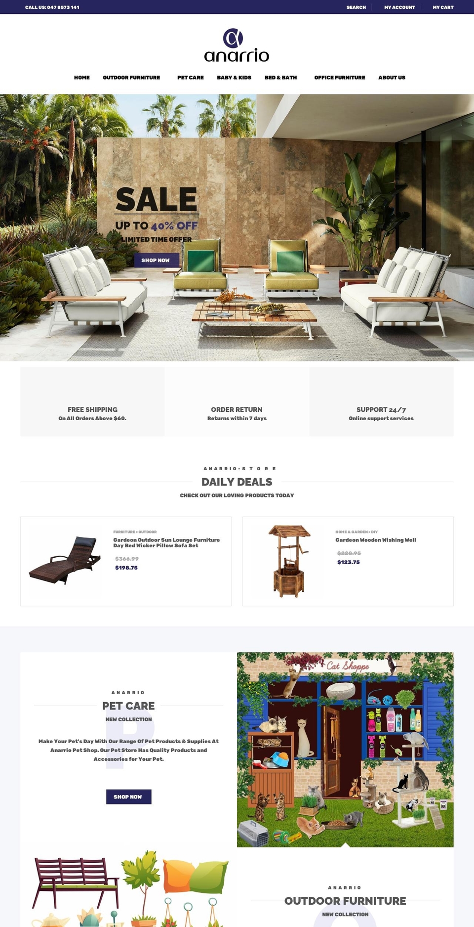 Home decor premier theme Shopify theme site example anarrio.com