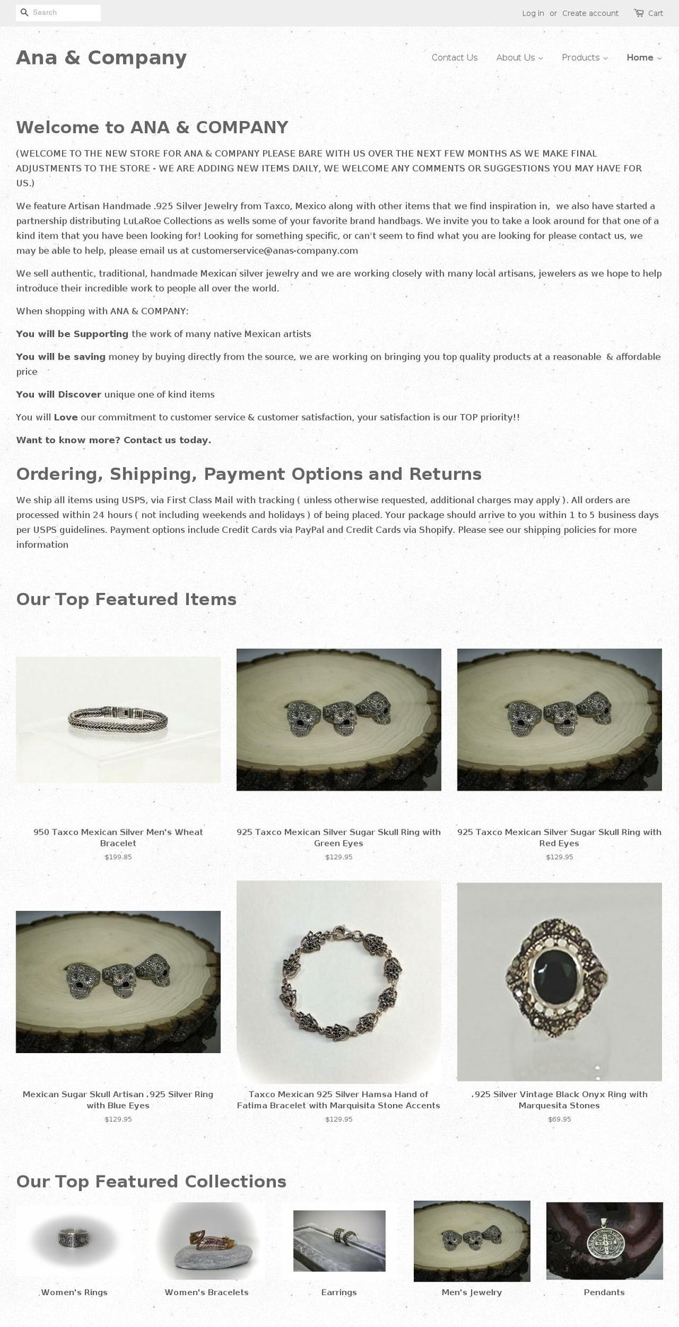 anas-company.com — Shopify storefront screenshot
