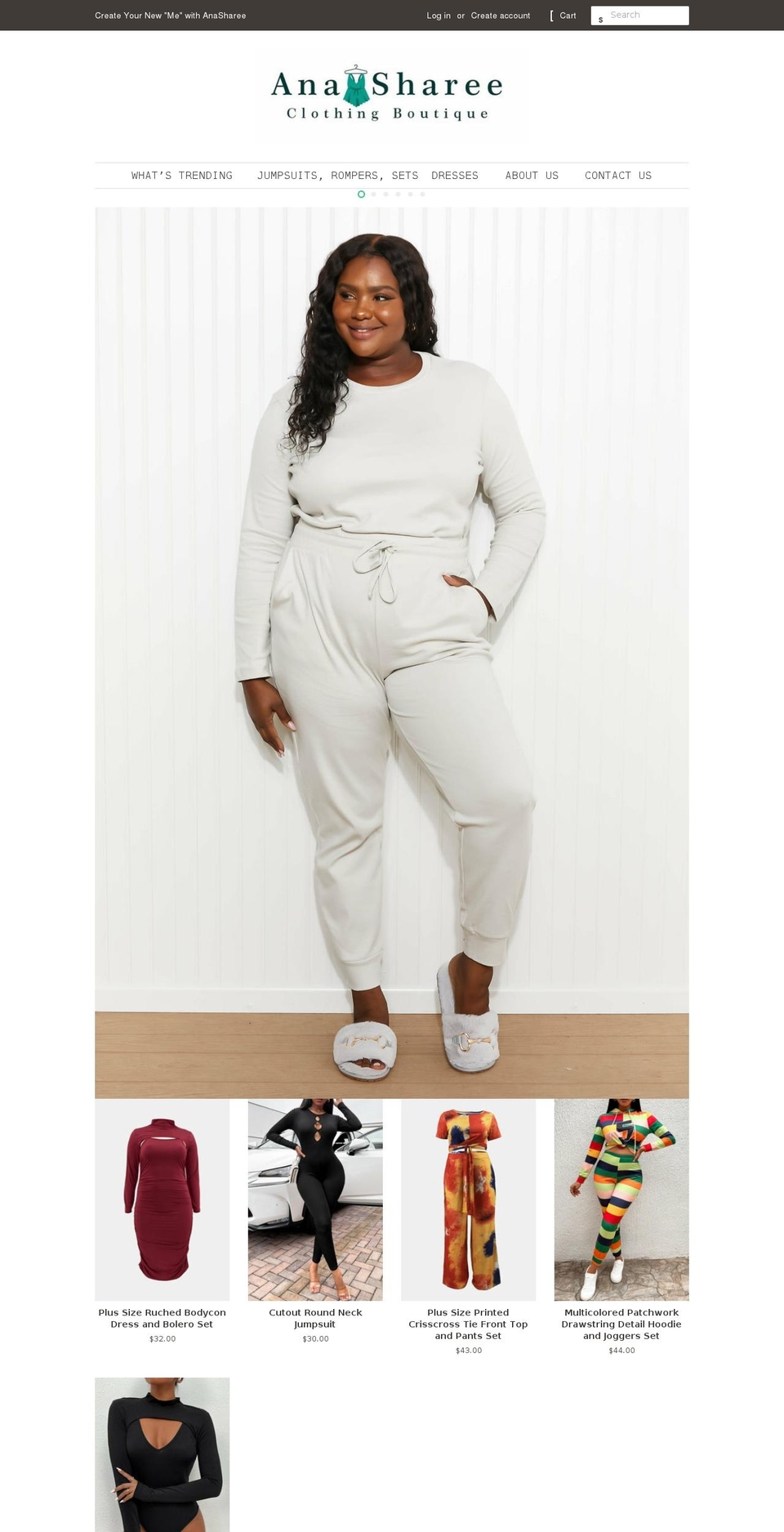 anashareeboutique.com — Shopify storefront screenshot